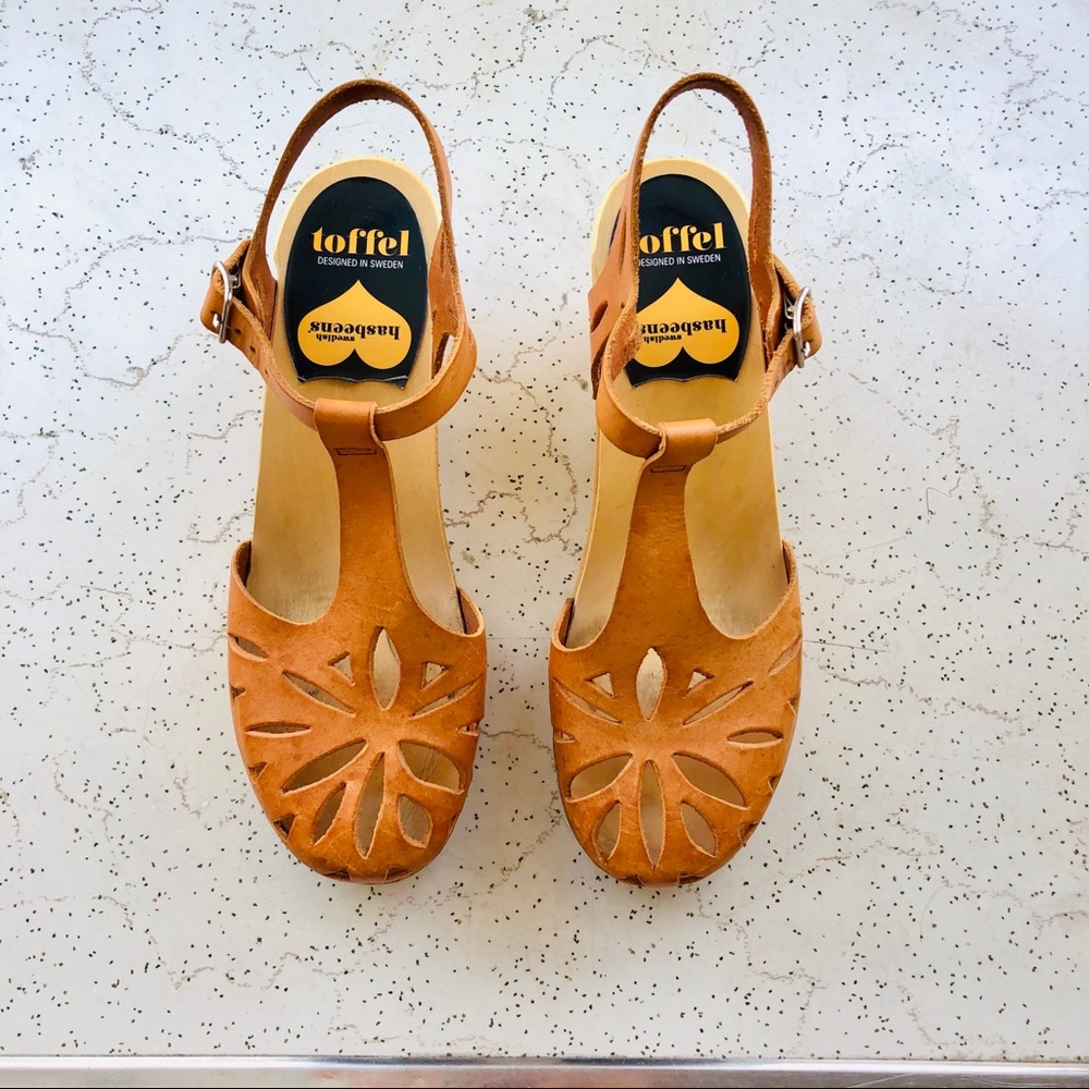 Swedish Hasbeens Lacy Clog Sandal Nature Sz 38/8⚡️